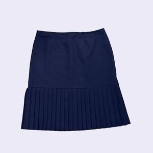Navy Blue Pleated Skirt‎